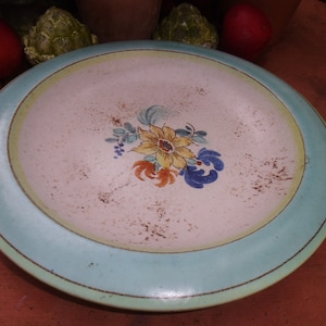 VEB Haldensleben Obstteller Obstschale Teller Schale Blumen  Landhaus Cottage