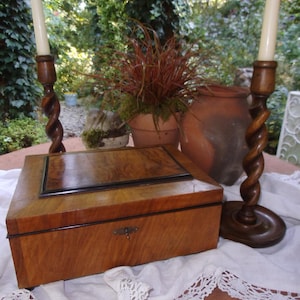 Antik Schatulle Biedermeier Nähkästchen Schmuckschatulle Kästchen Holzkästchen Schmuckkästchen