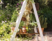Old Ladder Wooden Ladder Painter Ladder Step Ladder Brocante Shabby Vintage Country House Decoration Shelf Plant Stool