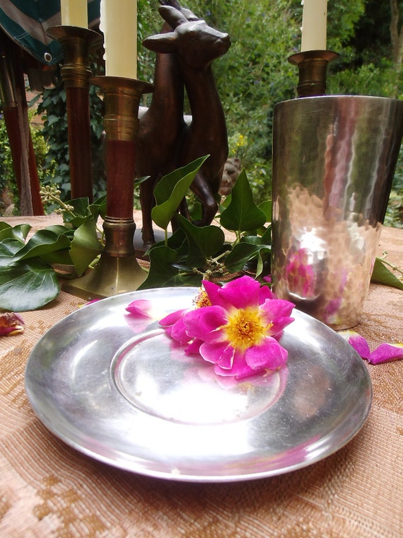 Vintage Kleiner Teller Versilbert Unterteller Untersetzer Brocante Landhaus Cottage