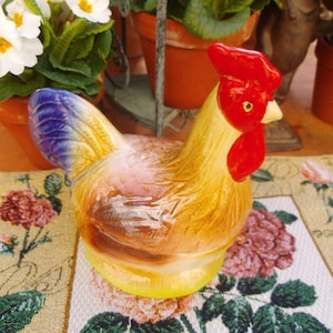 MICHEL CAUGANT Huhn Deckeldose Terrine Frankreich Dose Gockel Pastete Brocante Landhaus Cottage