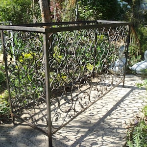 Vintage Gitter Eisen Tresen Raumtrenner Raumteiler Arbeitstisch Küche  Gartentisch Handarbeit Unikat Ziergitter Handarbeit Landhaus