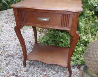 Antik Frankreich Eiche Jugendstil/art Deco Schminktisch Nähtisch Beistelltisch Wandtisch Kommode Schubladentisch Landhaus Cottage