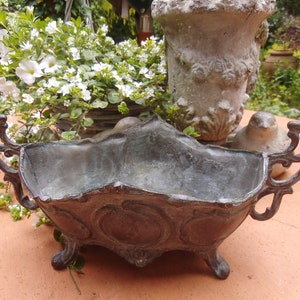 Antique Art Nouveau Jardiniere Brass/Bronze Planter Centerpiece Plant Bowl