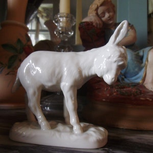 Vintage Esel Porzellan Nymphenburg Porzellanfigur Tierfigur Porzellan Bayern Figur Skulptur München
