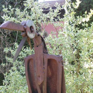 Vintage Eisenvogel Beetstecker Vogel Beetschmuck Gartenschmuck Eisen Rost Kunst Garten Rabe Gartendeko Brocante Landhaus