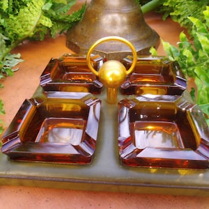 Antik Art Deco Aschenbecher Ständer Brocante Glas Herrenzimmer Pokerrunde