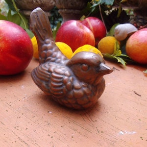 Spatz  Vogel  Kupfer Vogelfigur Brocante Cottage Landhaus
