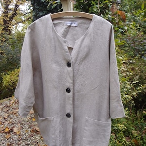 Vintage Leinenjacke Jacke Leinen Mode  Made in Germany