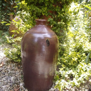 Antik Steingut Flasche Krug Steinzeug Behälter Brocante Bauernhaus Landhaus Cottage