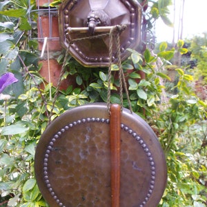 Wandgong Gong Speisegong Adler Kupfer Messing Brocante  Mid Century Landhaus Cottage