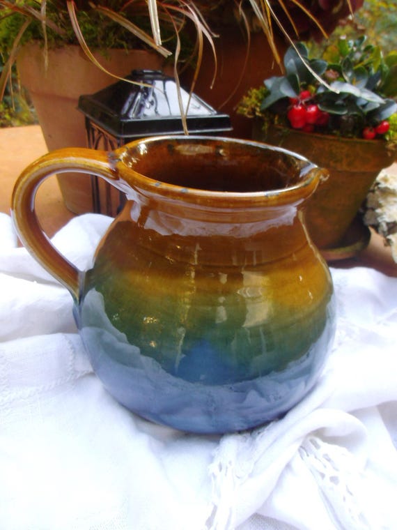 Vintage Krug Saftkrug Milchkrug Keramik Keramikkrug Blumenvase Vase Landhaus Cottage