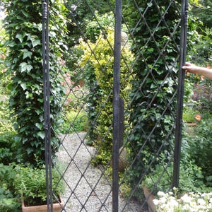 Vintage Schmiedeeisen Tor Türe Zweiflügelig Gartentor Gartentüre Eisentüre Garten Gartendeko Eisen Brocante Landhaus Cottage