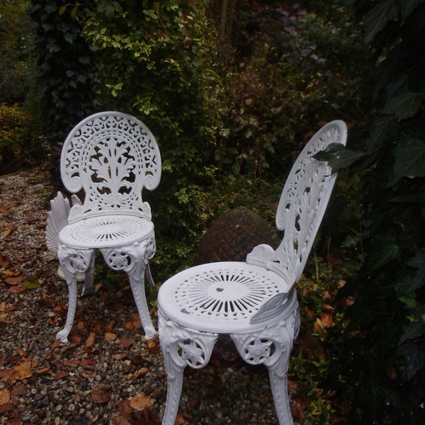 2 Gartenstühle Weiß Romantik Stuhl