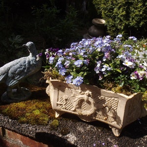 Eisenjardiniere Eisentopf Eisen Eisenkasten Blumenkasten Weiß Shabby Jardiniere Übertopf Rost Landhaus Cottage