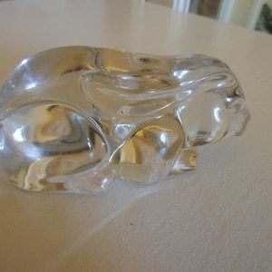 Hase Figur Briefbeschwerer Osterhase Feldhase Original Nachtmann Glashase Glas Glasfigur Ostern Kristall Figure Mid Century Vintage