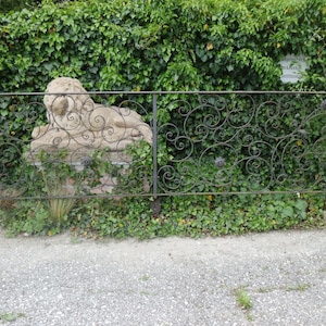 Vintage Schmiedeeisen Gitter Geländer Eisen Eisengitter Ziergitter Rankgitter Zaun Zaungitter Garten Gartendeko Landhaus Cottage
