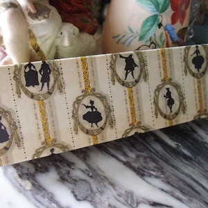 Schachtel Brocante Boudoir Shabby Pappschachtel Schattenbild Handschuhschachtel Handschuhe
