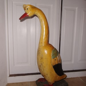 Gans Ganter Holzgans Holzfigur Figur Holzskulptur Eingangsdeko Eingangsfigur Wächter Eingangswächter Cottage Landhaus