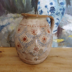 Antik Bauernkrug Krug Wasserkrug Steinzeug Steingut Küchendeko Bauernhaus Bauernhof French Brocante Landhaus Cottage