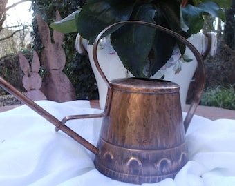 Mid Century Watering Can Copper Wall Handmade Made in Germany Flower Pot Copper Pot Vintage