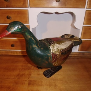 Antik Ente Holzente Handarbeit Stockente Lockente Brocante Farmhaus Landhaus Cottage