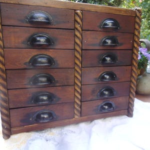 Antik Holzkästchen Schubladenkästchen Werkstattkästchen Holz Schubladen Brocante Kästchen Landhaus Cottage