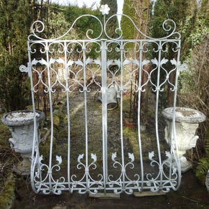 Vintage wrought iron grille window grille trellis wrought iron garden grille white decorative grille country house cottage