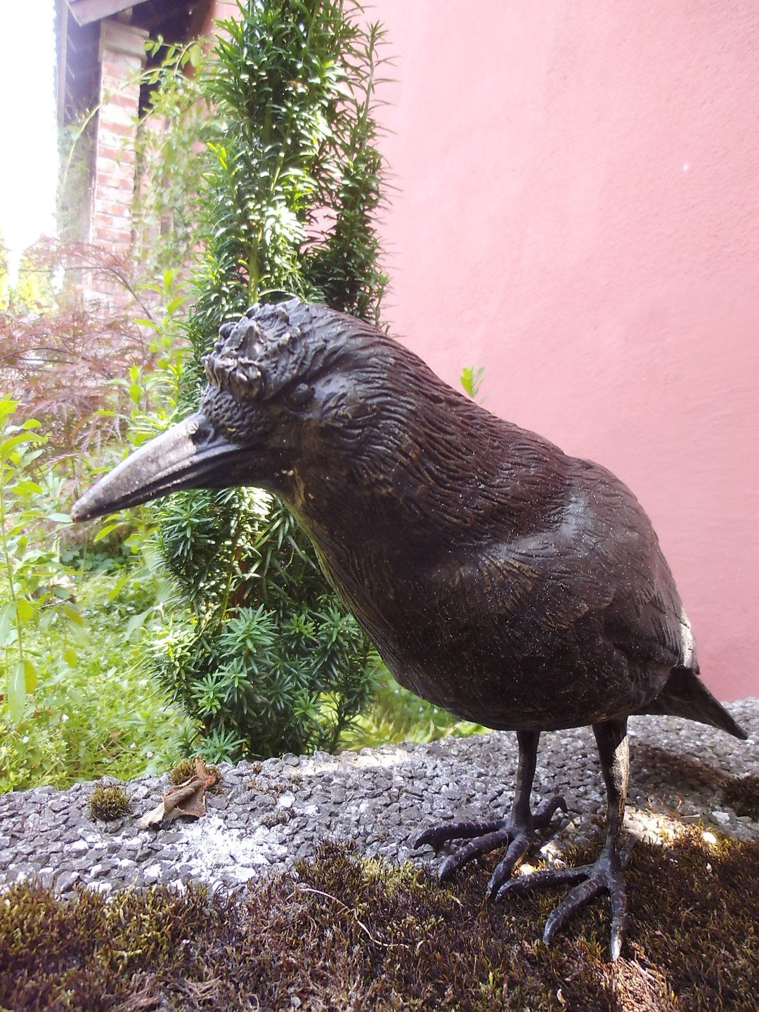Raven Crow Brass/bronze Sculpture Country Cottage Etsy