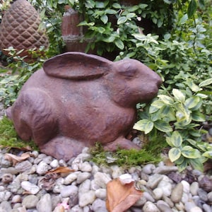 Antik Hase Gusseisen Gartenfigur Gartenskulptur Skulptur Gartendeko Eisen Landhaus Cottage