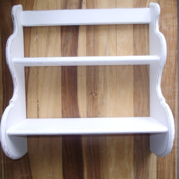 Wall shelf spice rack shelf white country house cottage