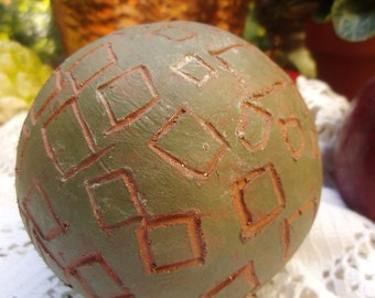 Clay ball, garden ball, sphere, garden decoration, garden sculpture, garden plug-in ball, country house, cottage