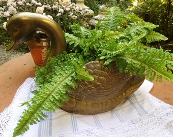 Brass Swan Planter Bowl Country Cottage