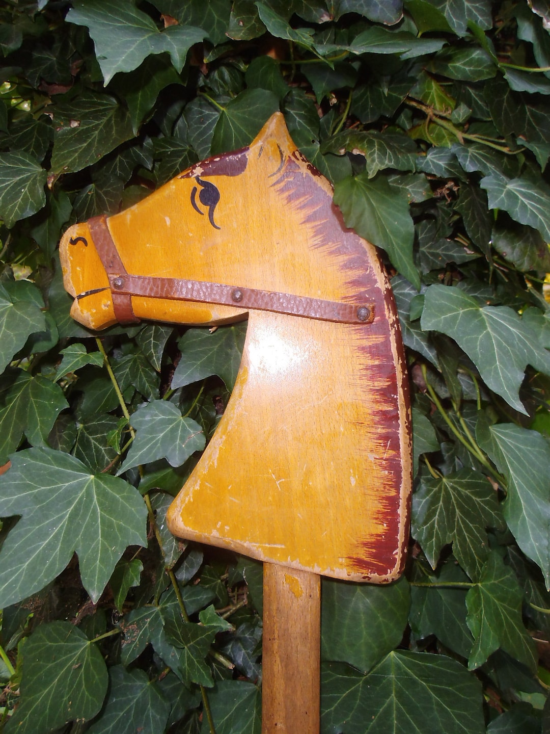 Hobby Horse Wood Wooden Trail Horse Toy Antique Horse Wooden Etsy