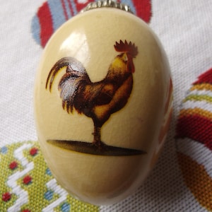 Osterei Porzellanei Hahn Ei Porzellan Ostern Porzellan Gockel Osterdeko Osterstrauß Landhaus
