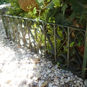 Antik 5 Beetzaun Gitter Eisengitter Zaun  Fenstergitter Eisen Gartengitter Dekogitter Gartendeko Bauerngarten Pflanzenstütze Ziergitter