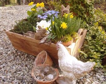 Vintage Holzkiste Pflanzkiste Blumenkiste Gartenkiste Holzbehälter Kiste Holz Landhaus Cottage