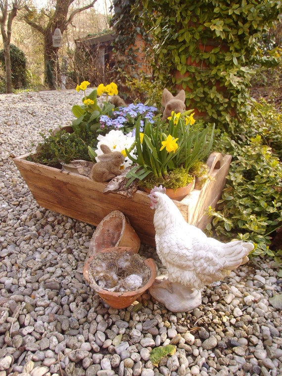 Vintage Holzkiste Pflanzkiste Blumenkiste Gartenkiste Holzbehälter Kiste Holz Landhaus Cottage