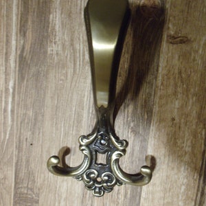 Kleiderhaken Garderobe Garderobenhaken Haken Messing Vintage Messinghaken Handtuchhaken Wandhaken Mid Century