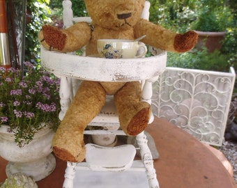 Puppenhochstuhl Weiß Shabby Teddybär Stuhl Puppe