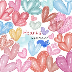 Herzen Aquarell, Herz, Herz PNG, Aquarell, Herzen Clipart, Valentinstag Elemente, Valentinstag Herzen, süßes Herz, Herz für Dekorationen,