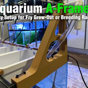 Aquarium Fry Rack A-Frames – Water & Air PVC Holders - Easy Setup for Fry Grow-Out or Breeding Racks