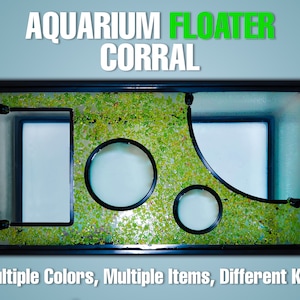 Corral flotante para plantas de acuario: ¡incluidos corrales de plástico rígido, corrales para aerolíneas y portales para peces!