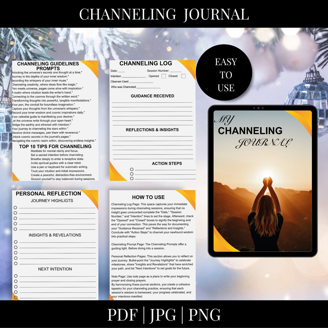 My Channeling Journal| Printable Digital Planner| Paper, Party Supplies ...