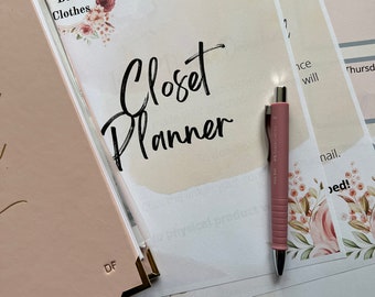 Planner digitale per guardaroba - Inventario del guardaroba - Planner per guardaroba - Planner digitale - Diario del guardaroba - Decluttering - Inventario del guardaroba