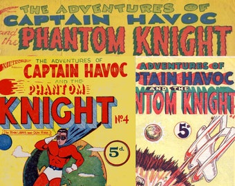 Captain Havoc and The Phantom Knight Collection | Australian & New Zealand Comics | 1949 | English | Superhero | Digital Download | PDF