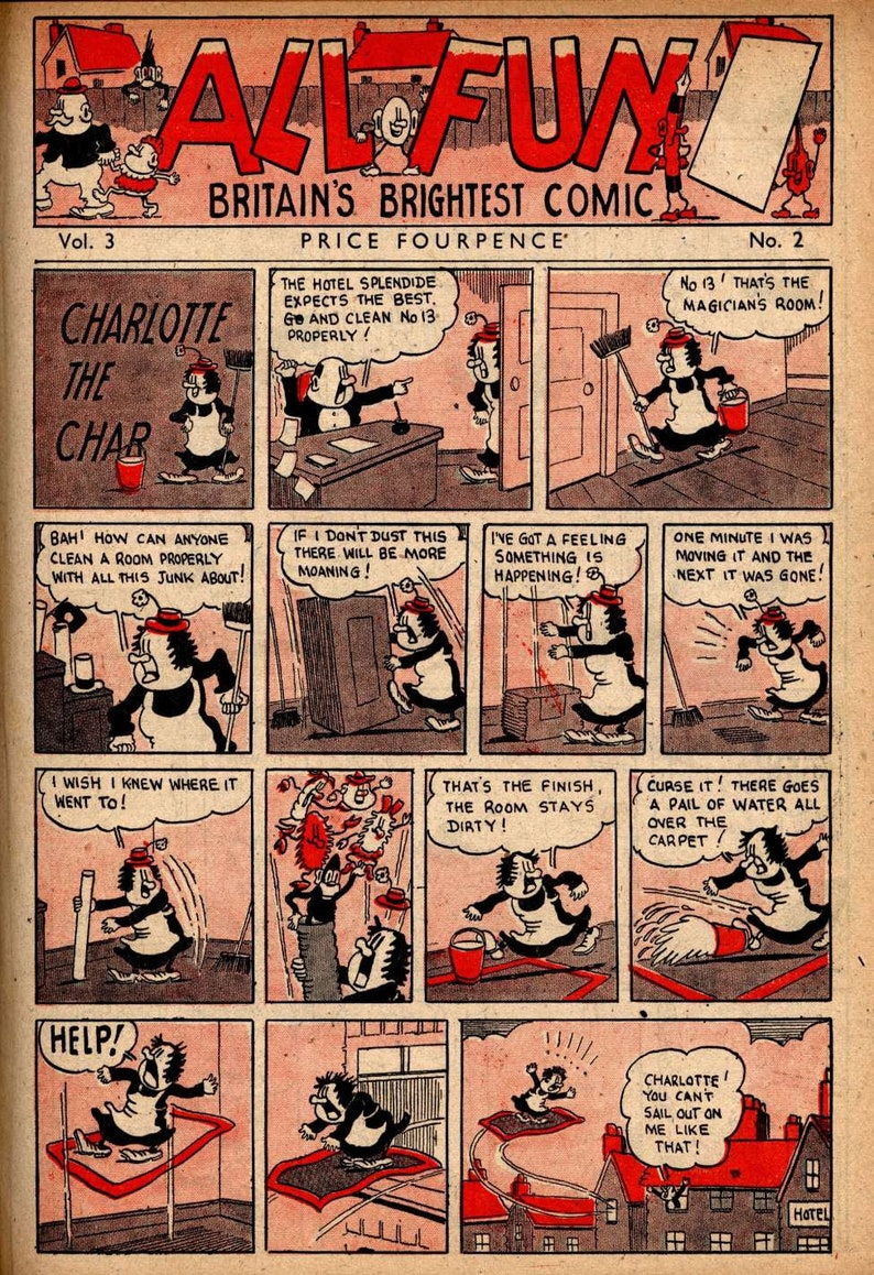 All Fun Collection UK Comic Books Vintage Comic 1940 1949 English Humor Digital PDF image 6