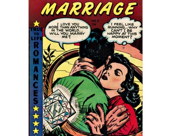 Mijn geheime huwelijk nr. 9 | Superieure uitgevers | Vintage romantiek stripboek | 1958 | Engels | Digitale download | Pdf