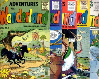 Adventures in Wonderland Collection | Lev Gleason | Vintage Adventure Comic Book | 1955 | English | Digital | PDF