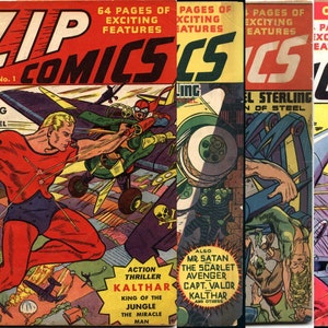 Zip Comics Collection | M. L. J. Magazines Inc. | February 1940 - July 1944 | English | Superhero | Digital Download | PDF